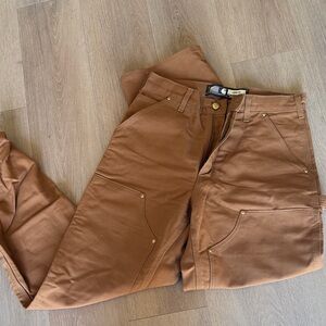 Carhartt Men's Iconic B01 Firm Duck Double-Front Dungaree